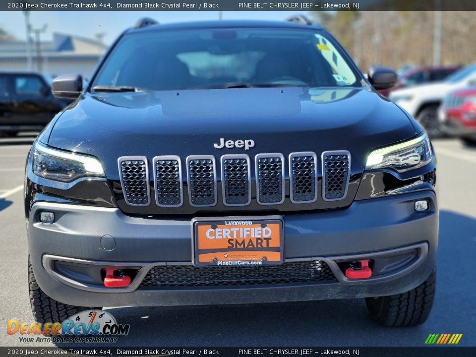 2020 Jeep Cherokee Trailhawk 4x4 Diamond Black Crystal Pearl / Black Photo #13