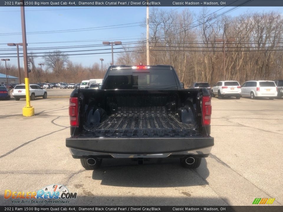 2021 Ram 1500 Big Horn Quad Cab 4x4 Diamond Black Crystal Pearl / Diesel Gray/Black Photo #13