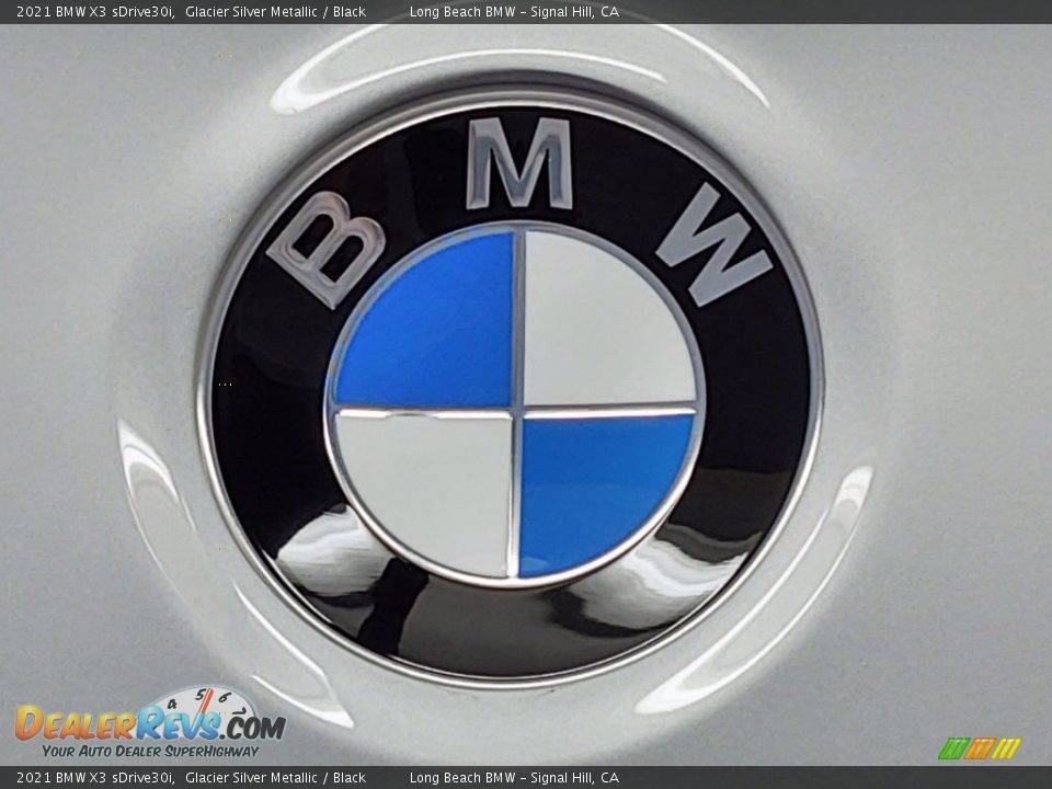 2021 BMW X3 sDrive30i Glacier Silver Metallic / Black Photo #7
