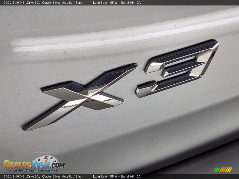2021 BMW X3 sDrive30i Glacier Silver Metallic / Black Photo #8