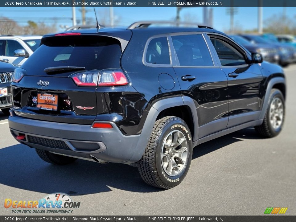 2020 Jeep Cherokee Trailhawk 4x4 Diamond Black Crystal Pearl / Black Photo #17