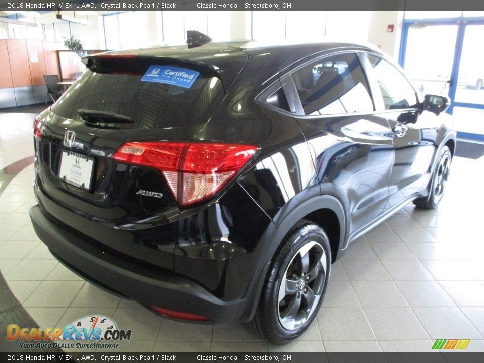 2018 Honda HR-V EX-L AWD Crystal Black Pearl / Black Photo #7