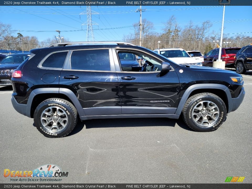 2020 Jeep Cherokee Trailhawk 4x4 Diamond Black Crystal Pearl / Black Photo #19