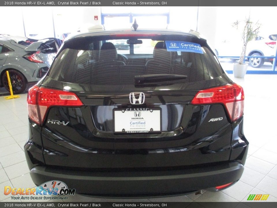 2018 Honda HR-V EX-L AWD Crystal Black Pearl / Black Photo #8