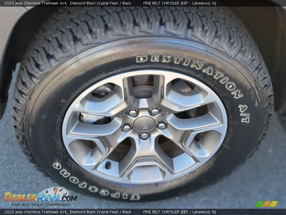 2020 Jeep Cherokee Trailhawk 4x4 Diamond Black Crystal Pearl / Black Photo #33
