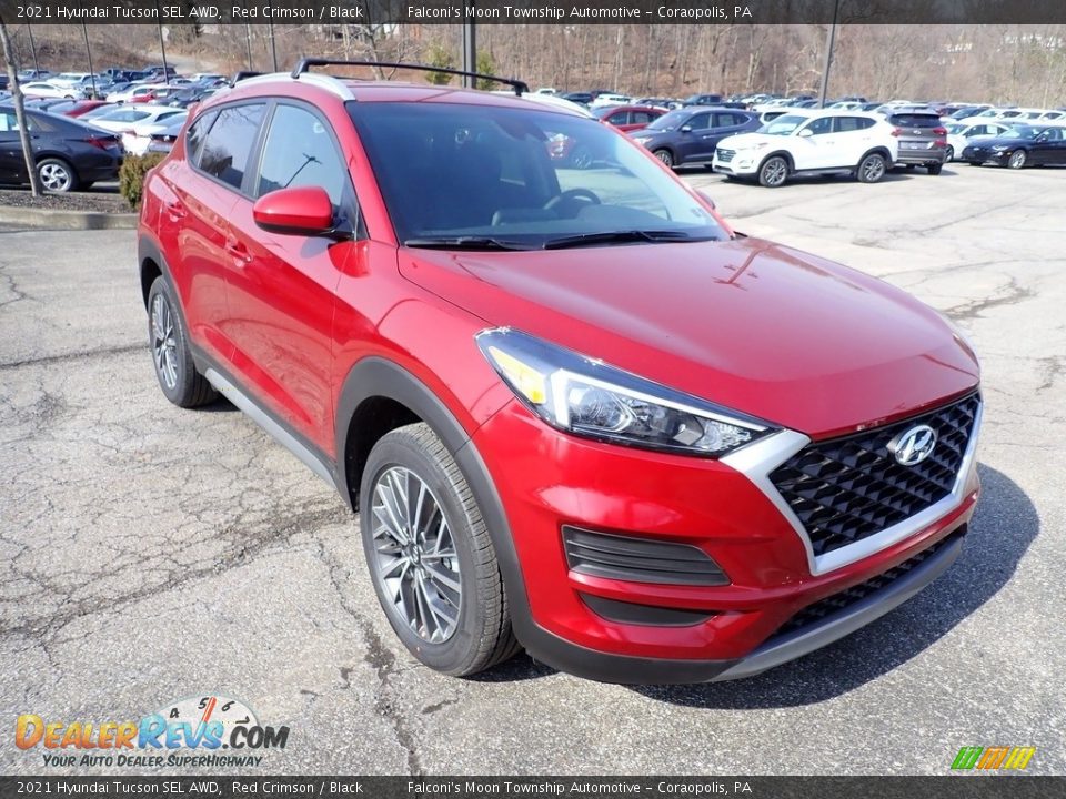 2021 Hyundai Tucson SEL AWD Red Crimson / Black Photo #3