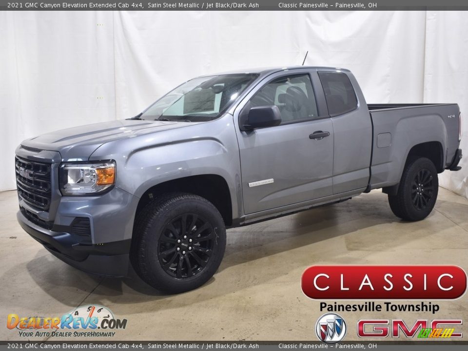 2021 GMC Canyon Elevation Extended Cab 4x4 Satin Steel Metallic / Jet Black/Dark Ash Photo #1