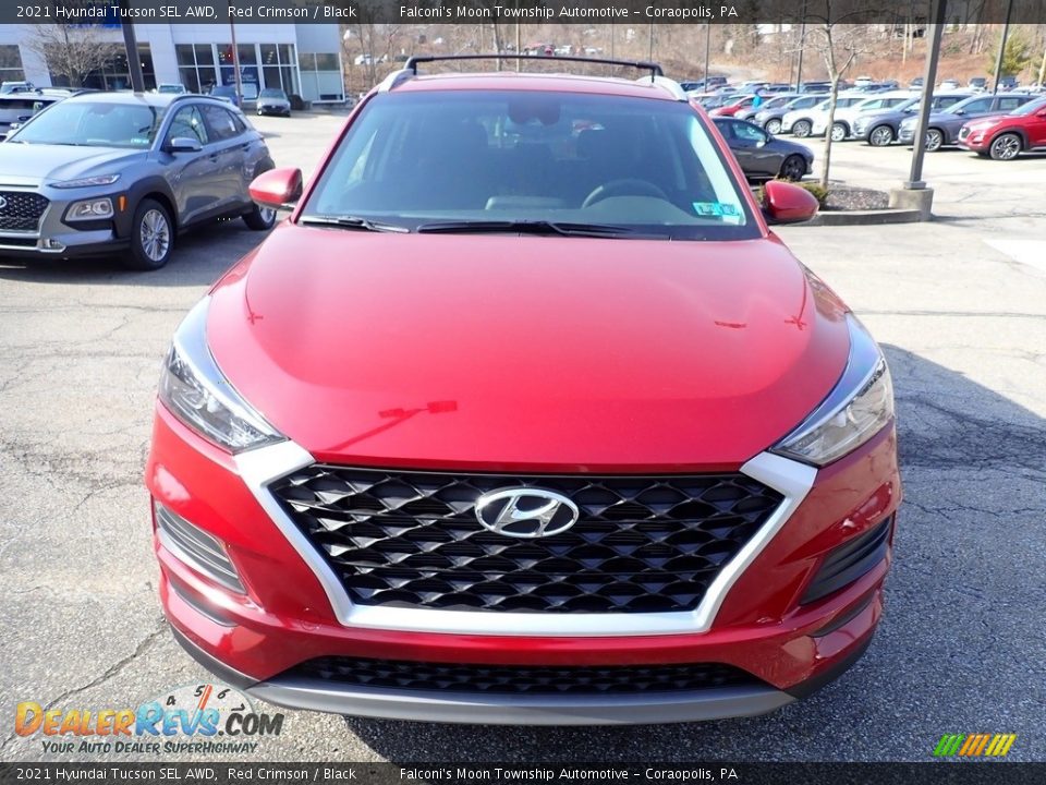 2021 Hyundai Tucson SEL AWD Red Crimson / Black Photo #4