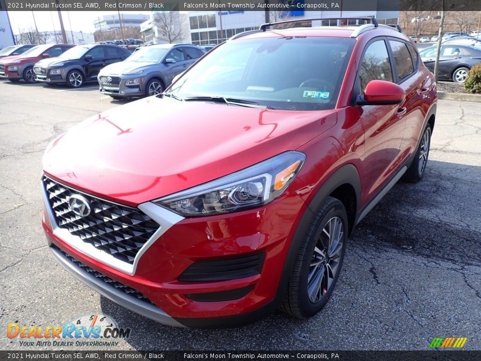 2021 Hyundai Tucson SEL AWD Red Crimson / Black Photo #5