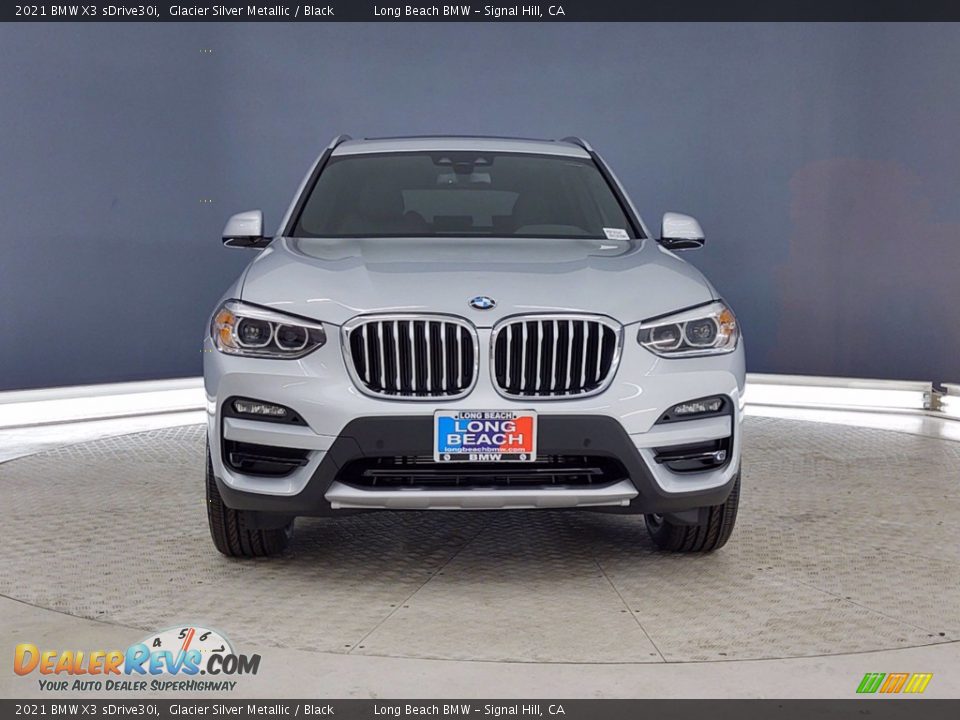 2021 BMW X3 sDrive30i Glacier Silver Metallic / Black Photo #2