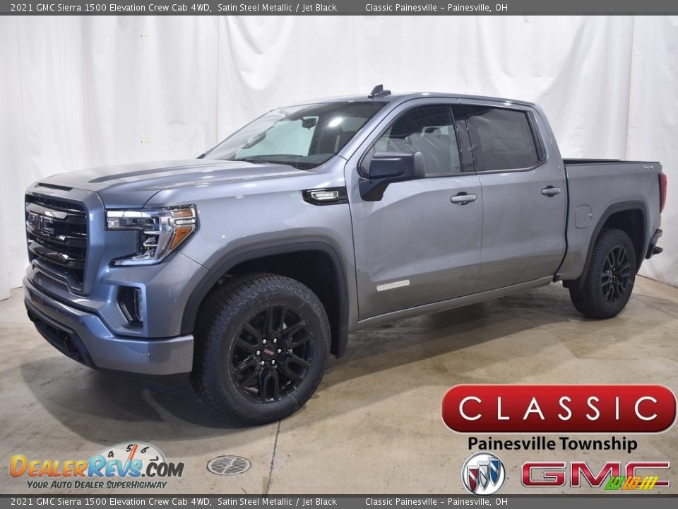 2021 GMC Sierra 1500 Elevation Crew Cab 4WD Satin Steel Metallic / Jet Black Photo #1