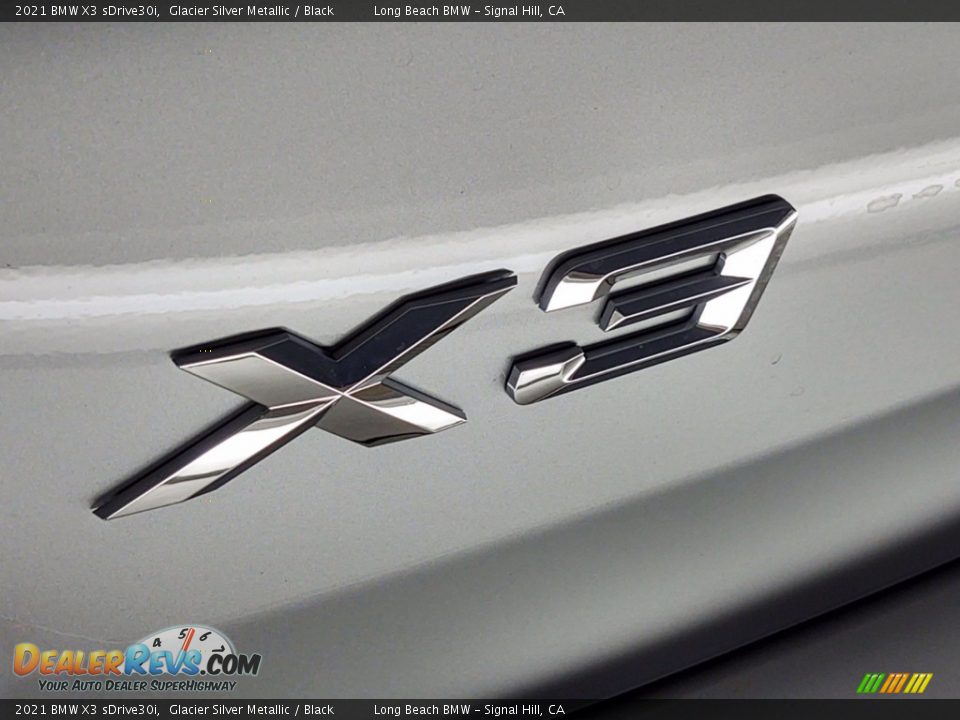 2021 BMW X3 sDrive30i Glacier Silver Metallic / Black Photo #8