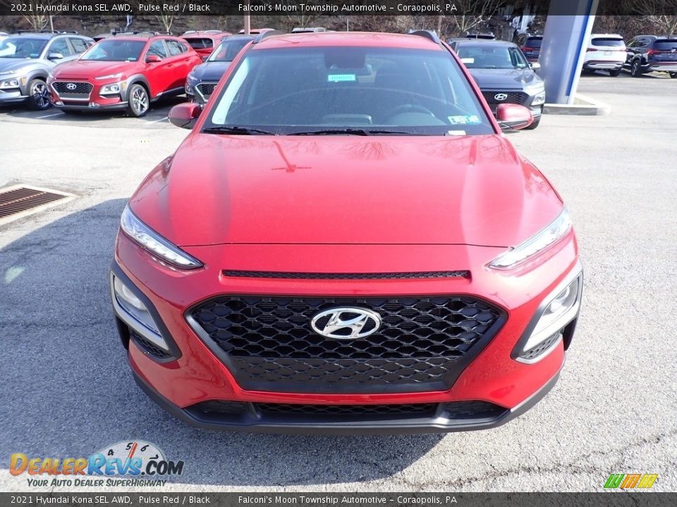 2021 Hyundai Kona SEL AWD Pulse Red / Black Photo #4