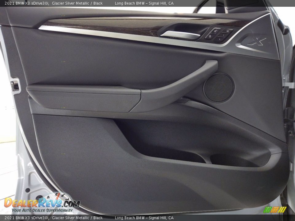 2021 BMW X3 sDrive30i Glacier Silver Metallic / Black Photo #10