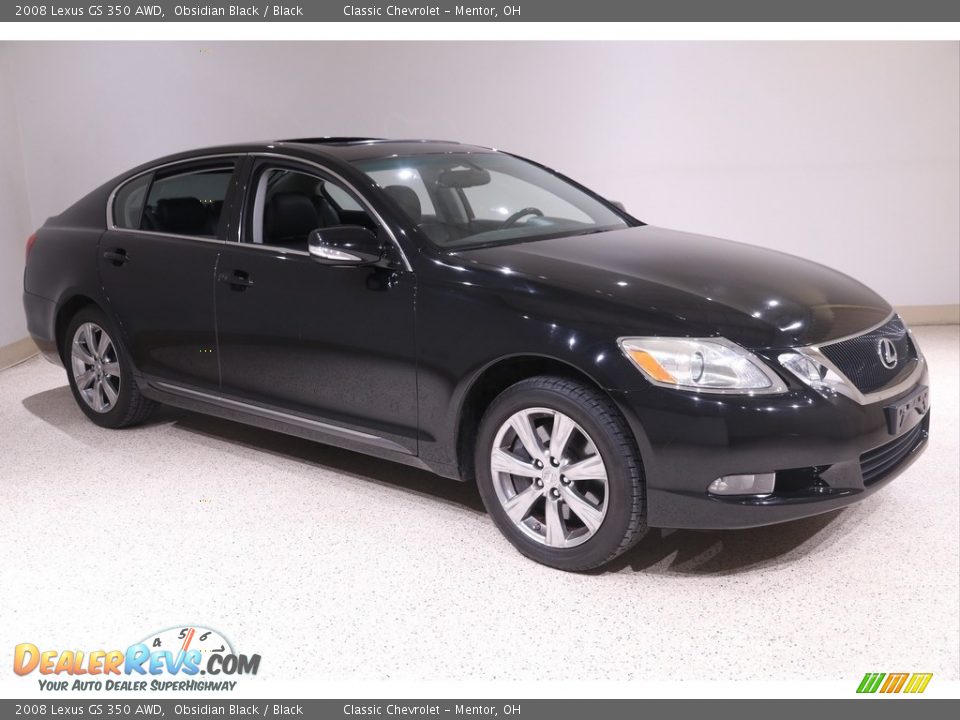 2008 Lexus GS 350 AWD Obsidian Black / Black Photo #1