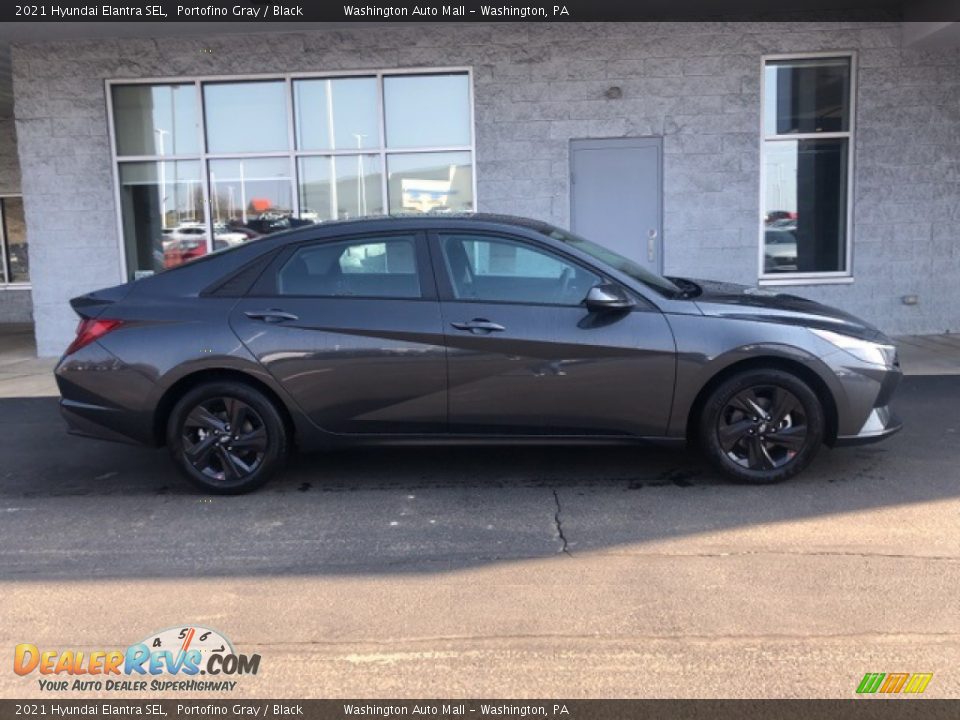 2021 Hyundai Elantra SEL Portofino Gray / Black Photo #2