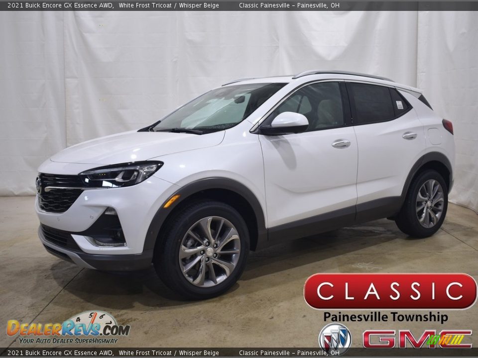 2021 Buick Encore GX Essence AWD White Frost Tricoat / Whisper Beige Photo #1