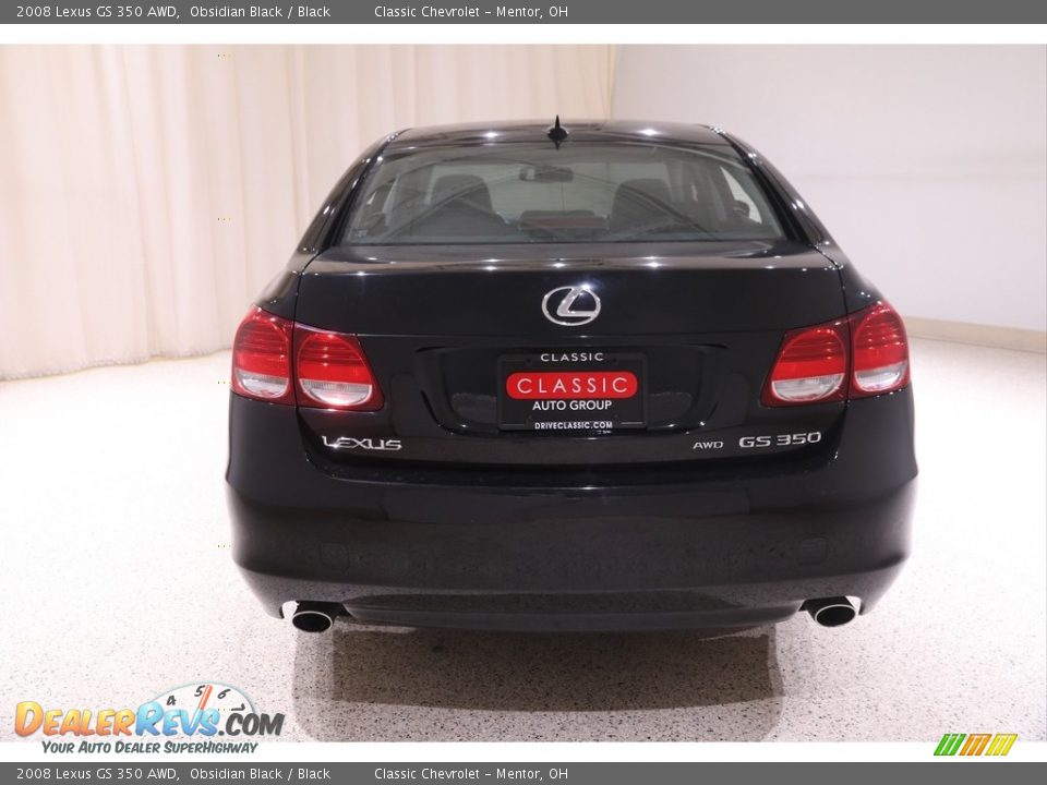 2008 Lexus GS 350 AWD Obsidian Black / Black Photo #20