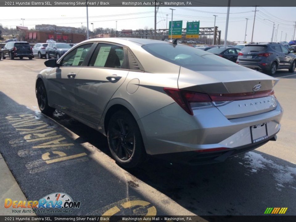 2021 Hyundai Elantra SEL Shimmering Silver Pearl / Black Photo #3