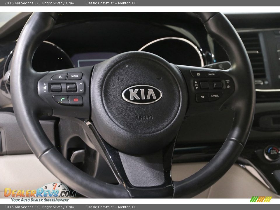 2016 Kia Sedona SX Steering Wheel Photo #7