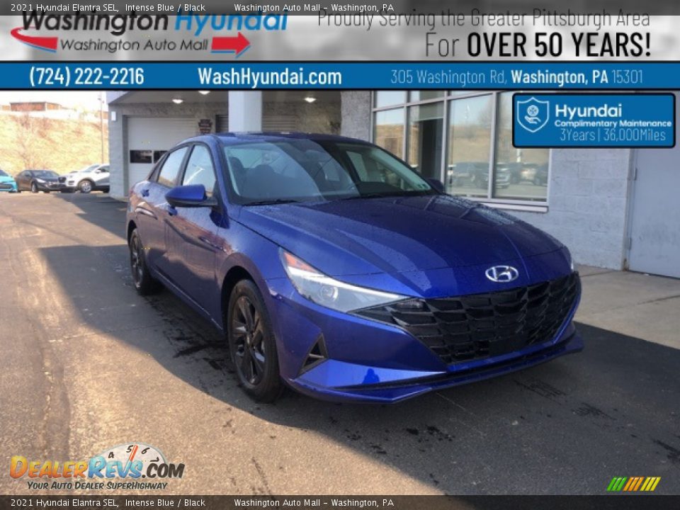 2021 Hyundai Elantra SEL Intense Blue / Black Photo #1