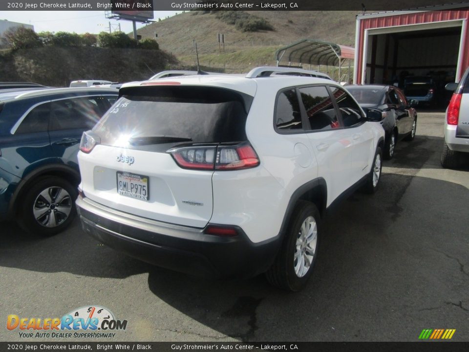 2020 Jeep Cherokee Latitude Bright White / Black Photo #4