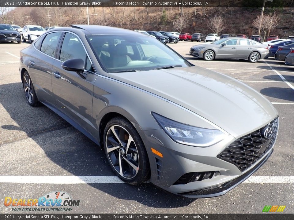 2021 Hyundai Sonata SEL Plus Hampton Gray / Black Photo #3