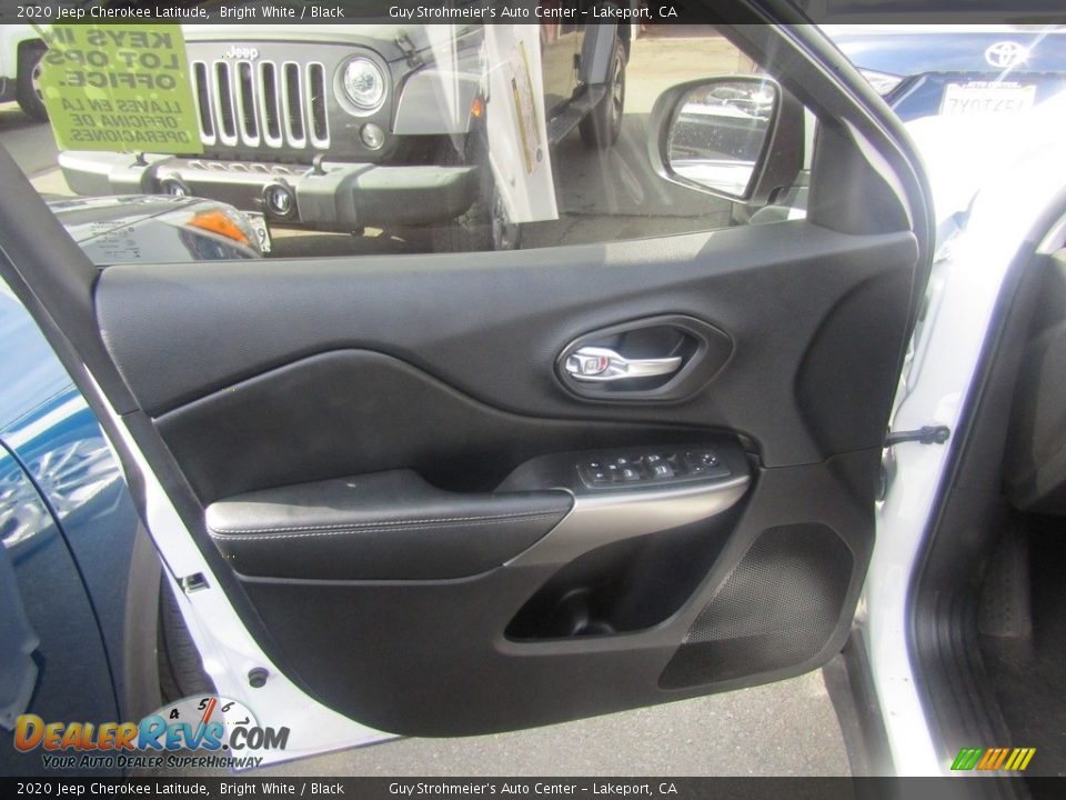 2020 Jeep Cherokee Latitude Bright White / Black Photo #9