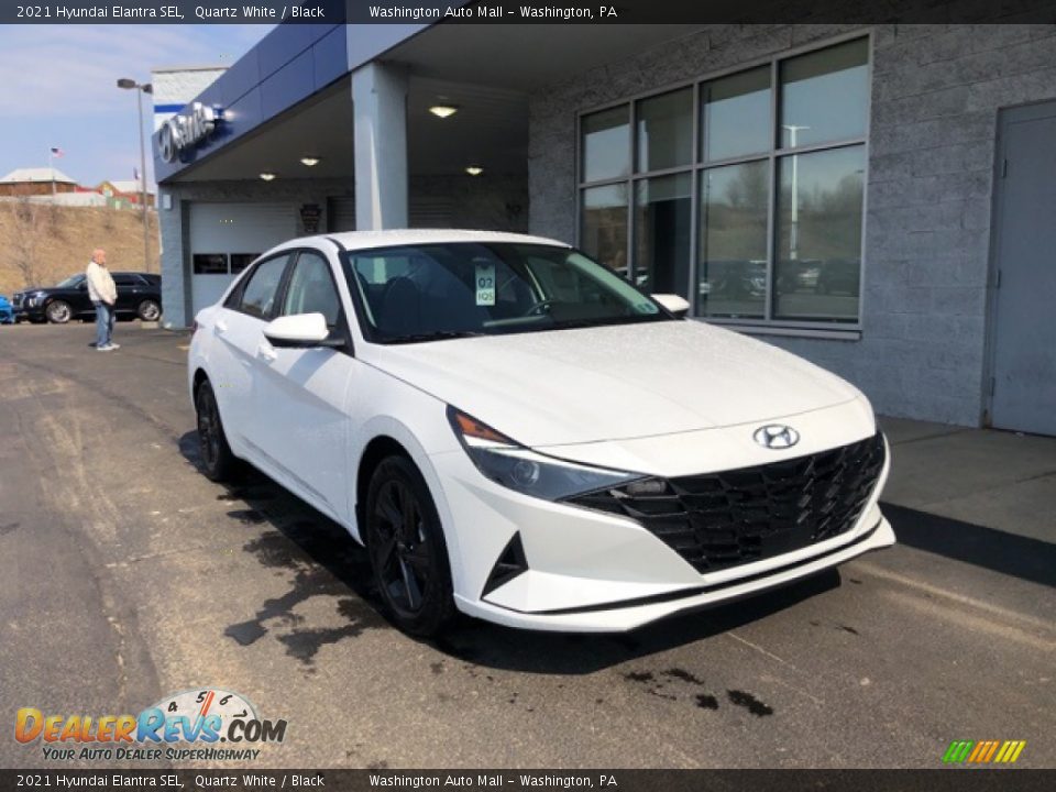 2021 Hyundai Elantra SEL Quartz White / Black Photo #1