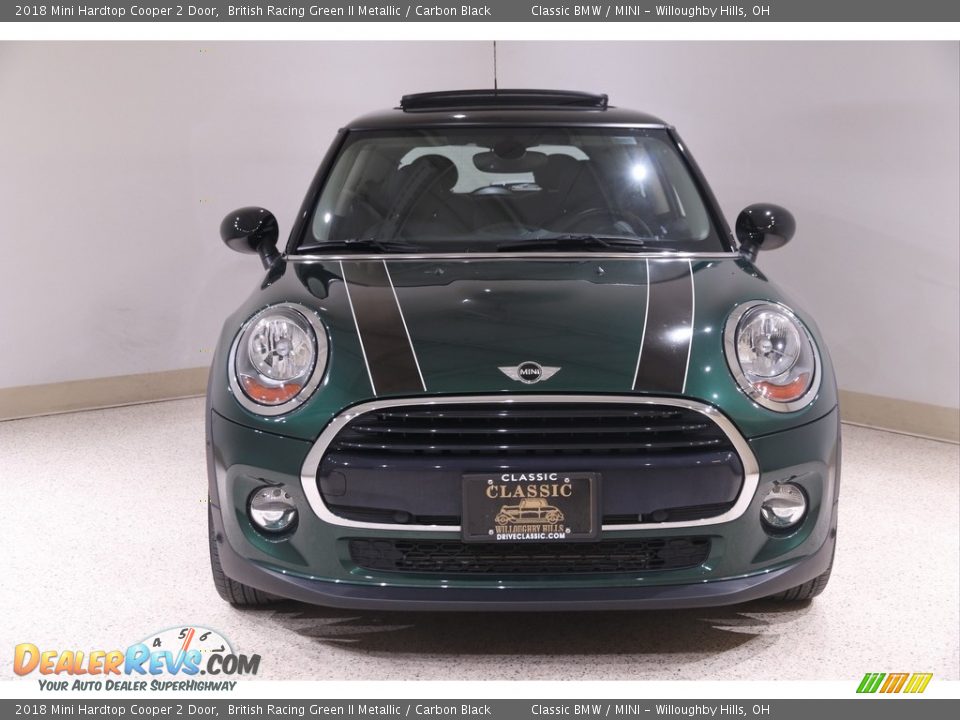 2018 Mini Hardtop Cooper 2 Door British Racing Green II Metallic / Carbon Black Photo #2