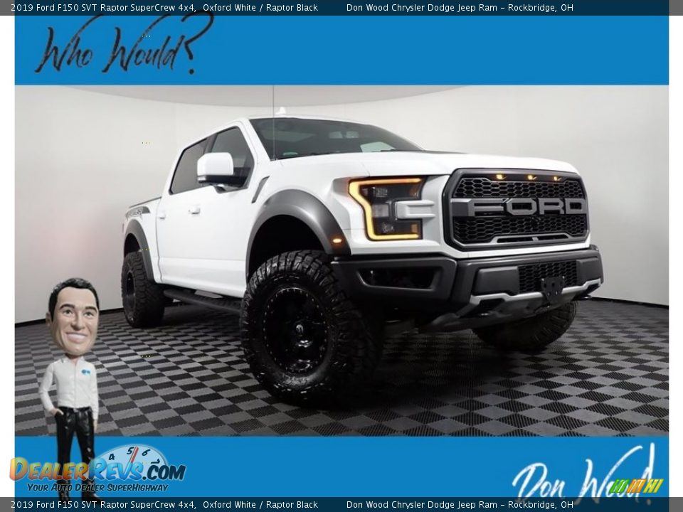 2019 Ford F150 SVT Raptor SuperCrew 4x4 Oxford White / Raptor Black Photo #1