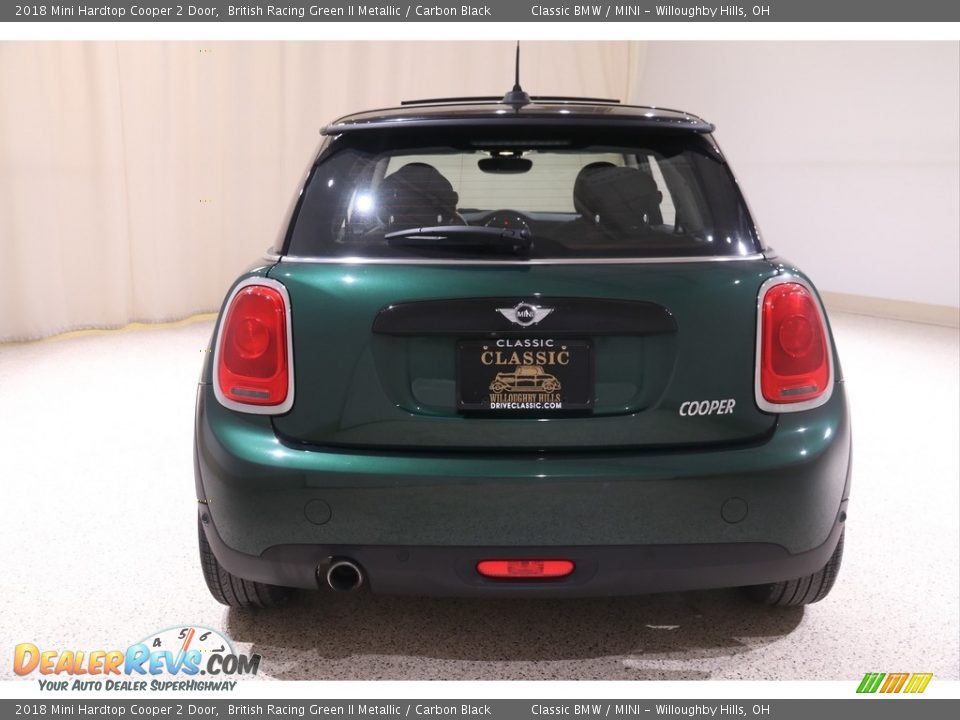 2018 Mini Hardtop Cooper 2 Door British Racing Green II Metallic / Carbon Black Photo #17