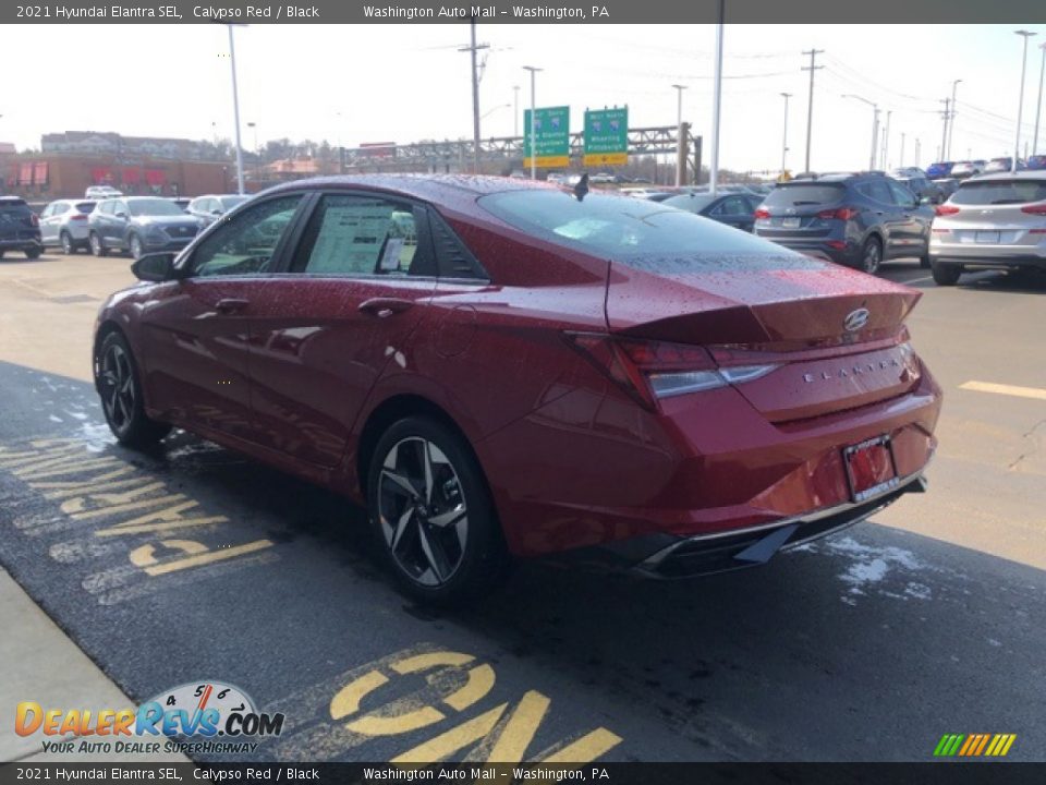 2021 Hyundai Elantra SEL Calypso Red / Black Photo #3