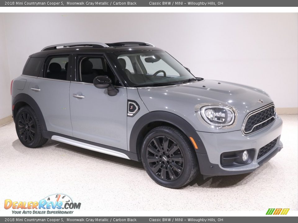 2018 Mini Countryman Cooper S Moonwalk Gray Metallic / Carbon Black Photo #1