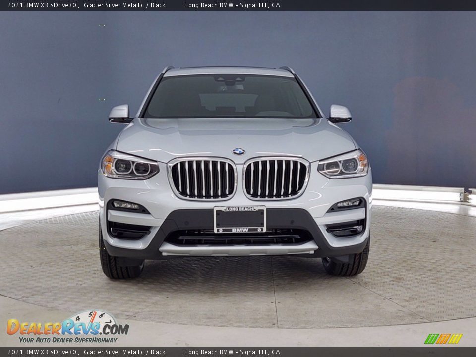 2021 BMW X3 sDrive30i Glacier Silver Metallic / Black Photo #2