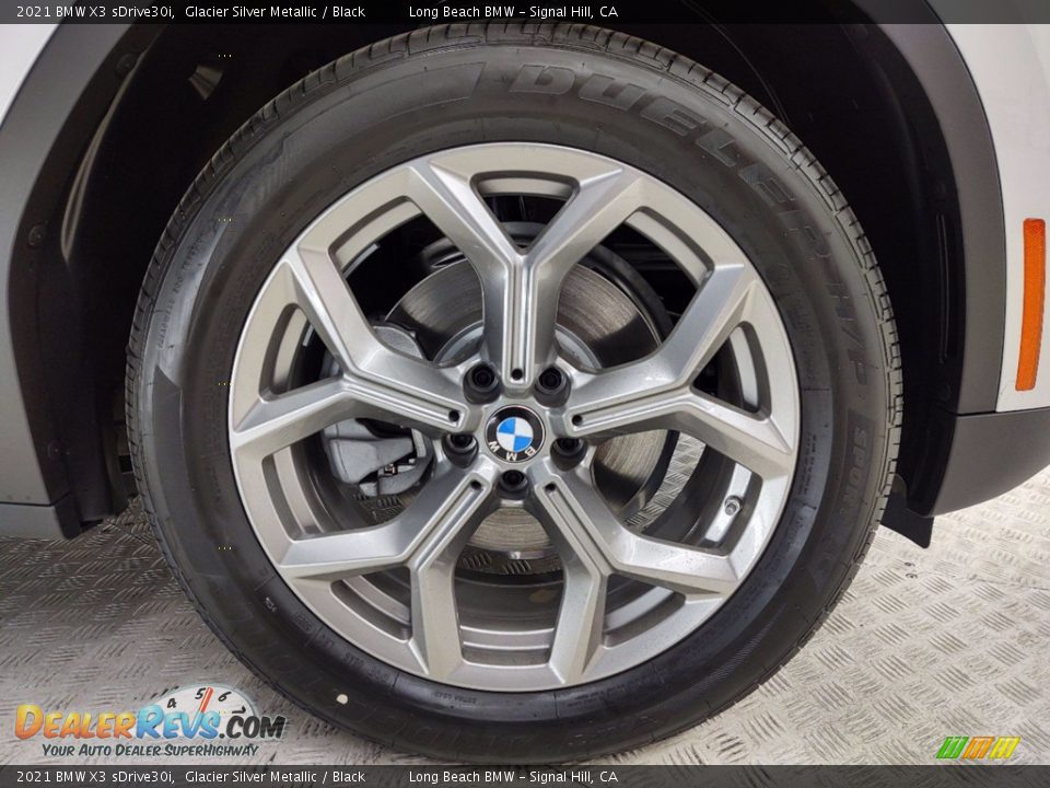 2021 BMW X3 sDrive30i Glacier Silver Metallic / Black Photo #3