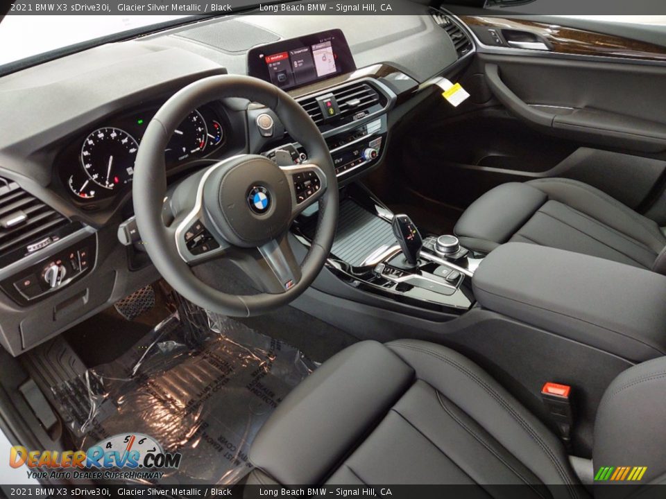 2021 BMW X3 sDrive30i Glacier Silver Metallic / Black Photo #12