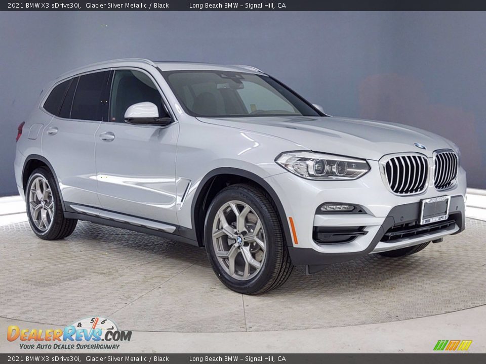 2021 BMW X3 sDrive30i Glacier Silver Metallic / Black Photo #27