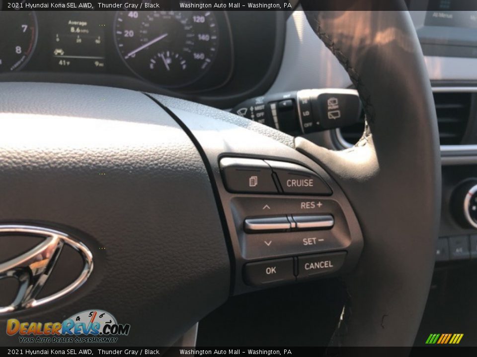 2021 Hyundai Kona SEL AWD Thunder Gray / Black Photo #11