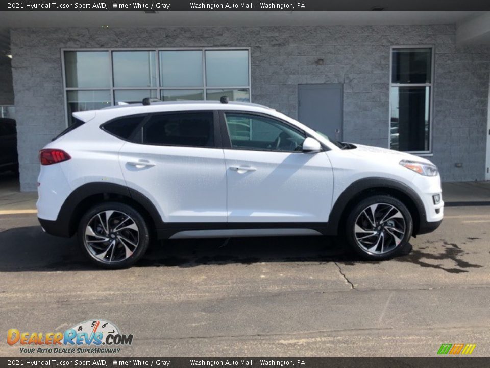 2021 Hyundai Tucson Sport AWD Winter White / Gray Photo #2