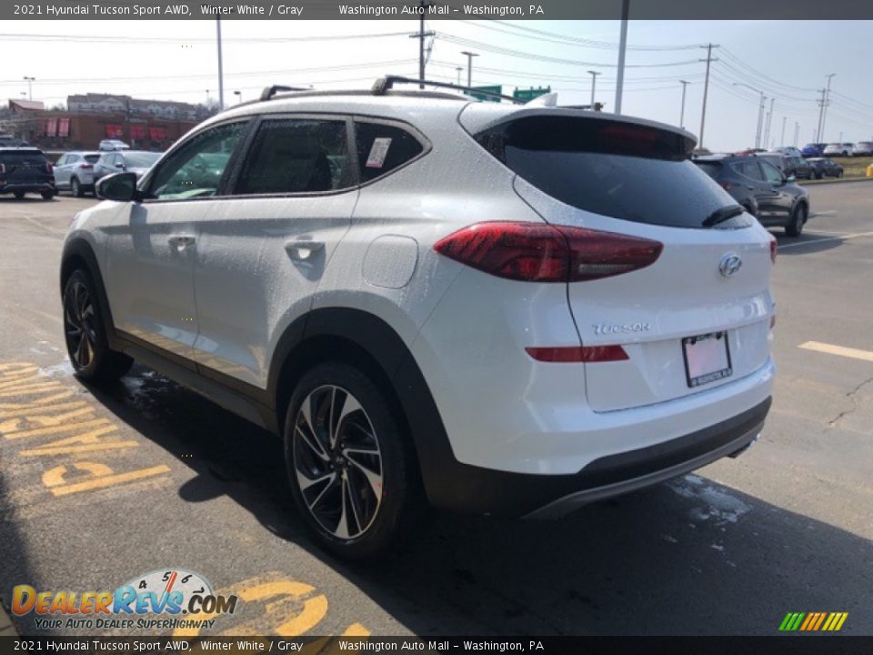 2021 Hyundai Tucson Sport AWD Winter White / Gray Photo #3