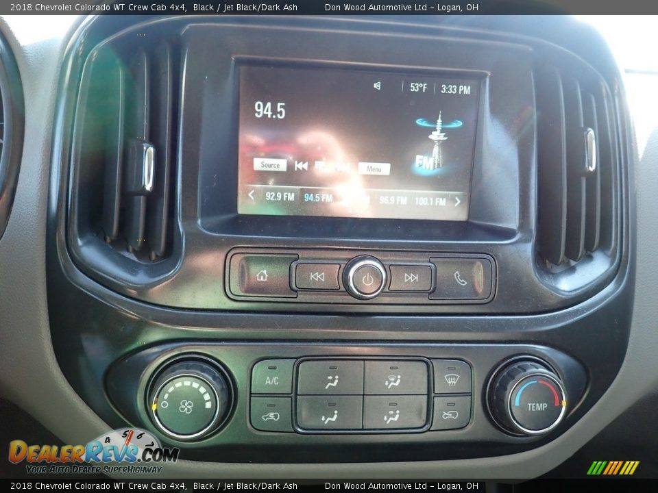 2018 Chevrolet Colorado WT Crew Cab 4x4 Black / Jet Black/Dark Ash Photo #27