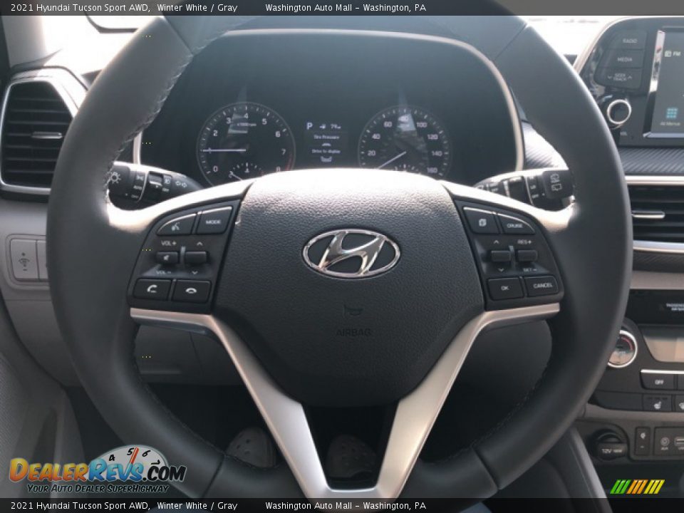 2021 Hyundai Tucson Sport AWD Winter White / Gray Photo #10