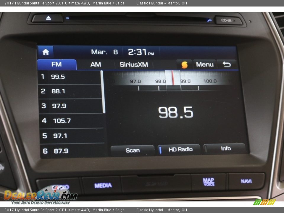 Audio System of 2017 Hyundai Santa Fe Sport 2.0T Ulitimate AWD Photo #12
