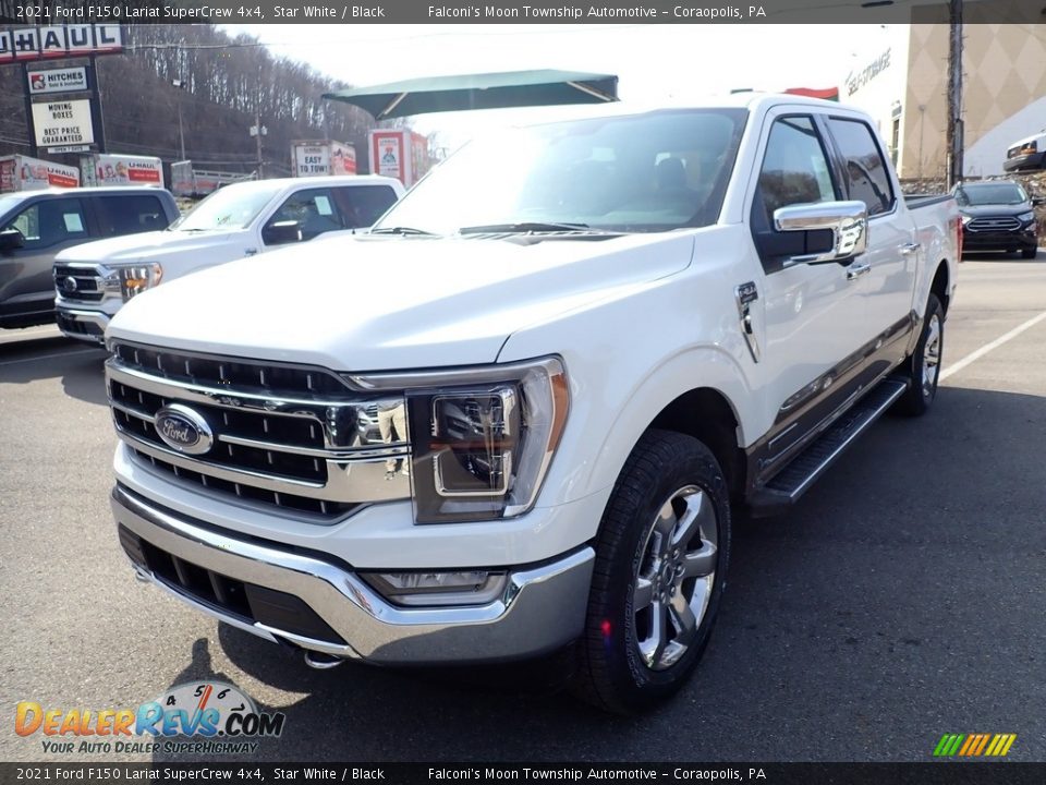 2021 Ford F150 Lariat SuperCrew 4x4 Star White / Black Photo #4