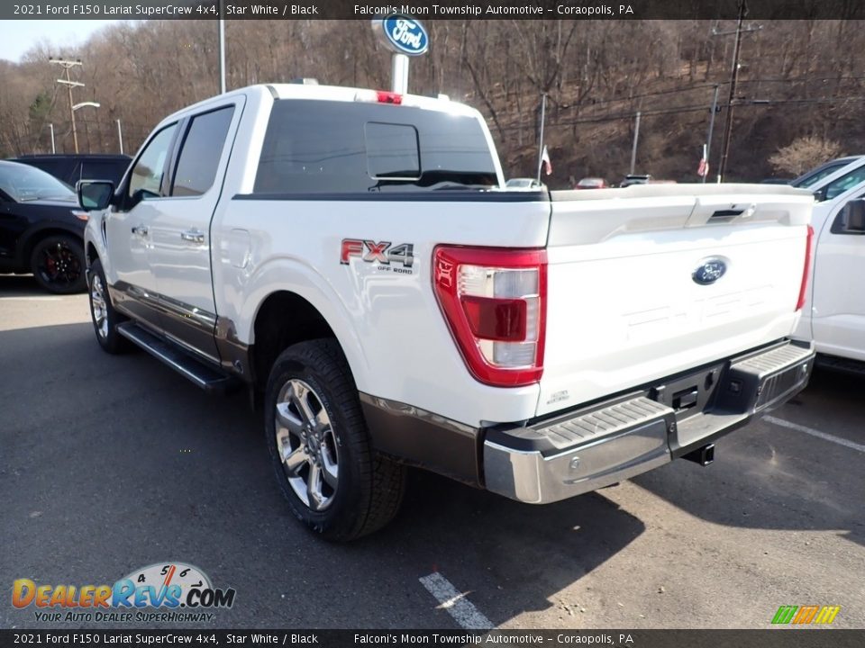 2021 Ford F150 Lariat SuperCrew 4x4 Star White / Black Photo #5