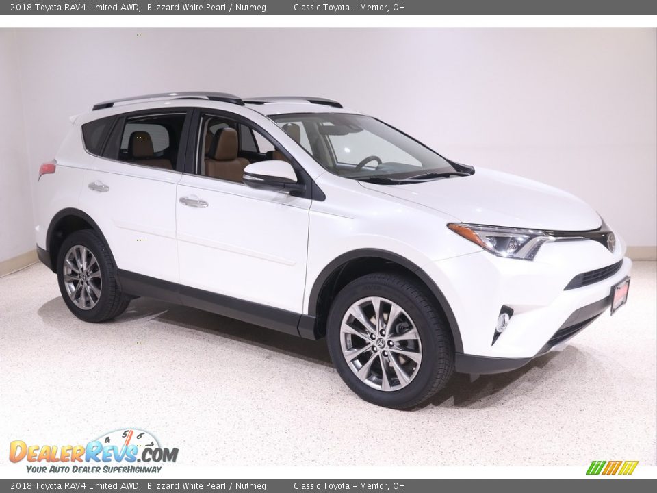 2018 Toyota RAV4 Limited AWD Blizzard White Pearl / Nutmeg Photo #1