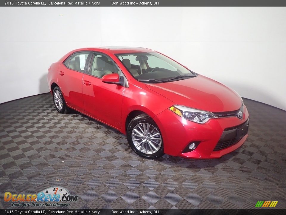 2015 Toyota Corolla LE Barcelona Red Metallic / Ivory Photo #4