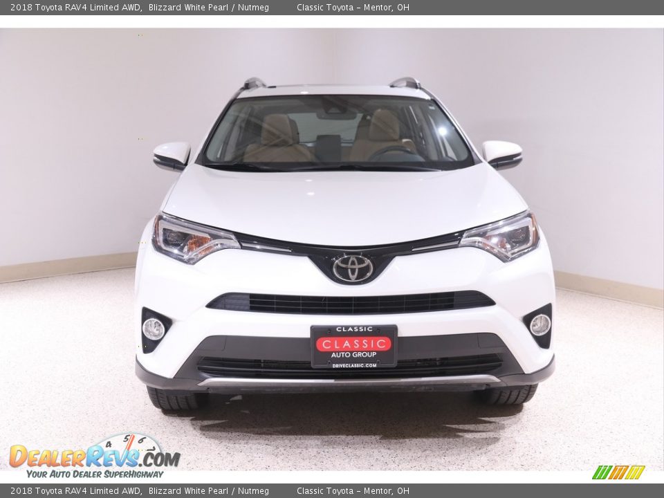 2018 Toyota RAV4 Limited AWD Blizzard White Pearl / Nutmeg Photo #2