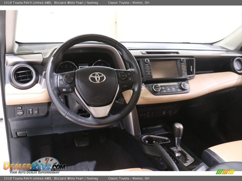 2018 Toyota RAV4 Limited AWD Blizzard White Pearl / Nutmeg Photo #6